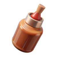 wonderful abstract Small Batch Bbq Sauce Bottle with Brush Transparent Background authentic png