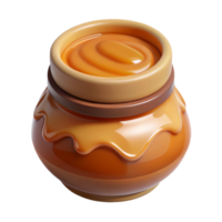 beautiful modern Small Batch Caramel Sauce Jar with Drizzle Cutout high quality png