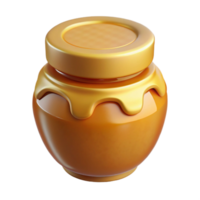 elegant rustic Small Batch Honey Jar with Honeycomb Cutout authentic png