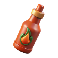 elegant artistic Small Batch Hot Sauce Bottle with Flames Cutout png