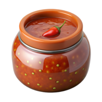 extraordinary minimalist Small Batch Salsa Jar with Chilies Cutout high resolution png