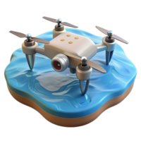 impressive minimalist Small Drone Hovering Over Trees Transparent Background high quality png