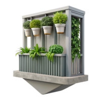 extraordinary abstract Small Vertical Garden for Balcony Transparent Background Space Saving exclusive png