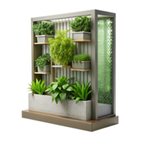 vibrant abstract Small Vertical Garden for Balcony Transparent Background Space Saving high resolution png