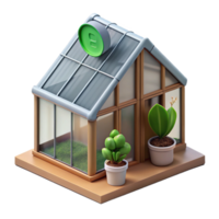 beautiful classic Smart Greenhouse Humidity Control System Side View Cutout original png