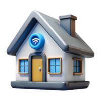 beautiful artistic Smart Home Exterior Daytime Isolated on Transparent Background high resolution png