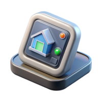 impressive minimalist Smart Home Hub with Touchscreen Display Isolated on Transparent Background original png
