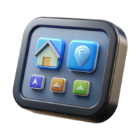 impressive traditional Smart Home Hub with Touchscreen Display Isolated on Transparent Background high quality png