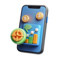 wonderful contemporary Smartphone with Financial App Cutout Transparent Background authentic png