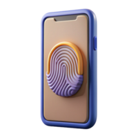 serene artistic Smartphone with Fingerprint Sensor Isolated Element professional png