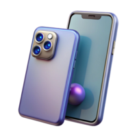 serene rustic Smartphone with Triple Camera Isolated Element professional png