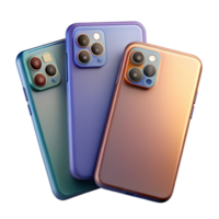 vibrant creative Smartphone with Triple Camera Isolated Element png