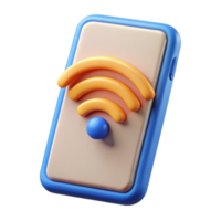 impressive abstract Smartphone with Wireless Hotspot Isolated Element premium png