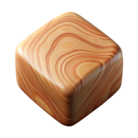 stunning classic Smooth Cedar Wood Block Isolated on White high quality png
