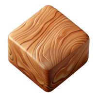 beautiful rustic Smooth Cedar Wood Block Isolated on White high resolution png