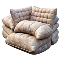 elegant abstract Sofa Cushions Plush Material Transparent Background professional png