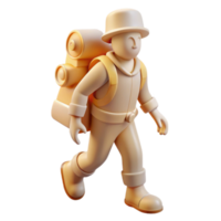 stunning minimalist Soft Light Hiker Silhouette Transparent Background high resolution png
