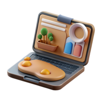 vibrant minimalist Soil Analysis Report on Laptop Screen Front View Cutout high quality png