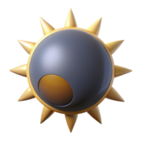 wonderful classic Solar Eclipse with Corona Visible Transparent Background Element authentic png