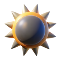 elegant vintage Solar Eclipse with Corona Visible Transparent Background Element detailed png