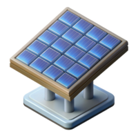 wonderful vintage Solar Panel Array Isometric View Isolated png