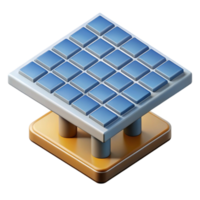 vibrant modern Solar Panel Array Isometric View Isolated high resolution png