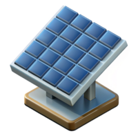 vibrant traditional Solar Panel Array Isometric View Isolated png