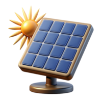 magnificent artistic Solar Panel Array with Sun Rays Isolated authentic png