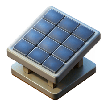 elegant rustic Solar Panel Array Top View Transparent Element authentic png