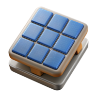 vibrant traditional Solar Panel Array Top View Transparent Element high quality png