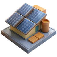 vibrant modern Solar Panel Installation Roof Top View Cutout detailed png