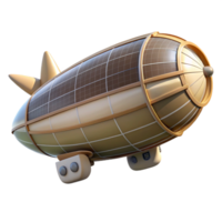 impressive abstract Solar Powered Airship Profile View Isolated high quality png