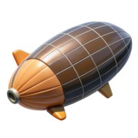 dramatic classic Solar Powered Blimp Side Angle Transparent Background premium png