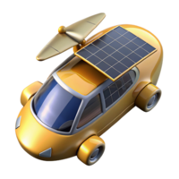 beautiful minimalist Solar Powered Flying Car Top View Cutout authentic png