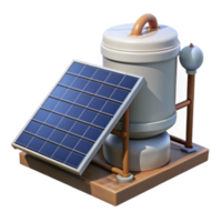 beautiful abstract Solar Powered Water Purification System Isolated high resolution png