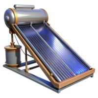 serene traditional Solar Powered Water Heating System Transparent Background premium png