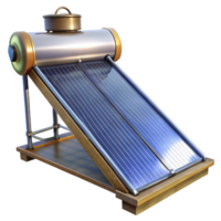 magnificent artistic Solar Powered Water Heating System Transparent Background premium png
