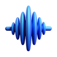 magnificent abstract Sound Waveform Blue Gradient Transparent Background authentic png