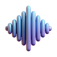 beautiful contemporary Sound Waveform Frequency Spectrum Isolated high resolution png