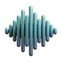 extraordinário minimalista som forma de onda frequência espectro isolado original png