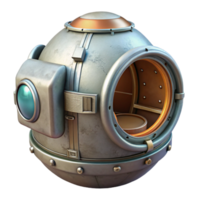 stunning modern Space Capsule Hatch Open in Space Transparent Background detailed png