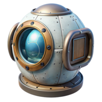 beautiful artistic Space Capsule Hatch Open in Space Transparent Background premium png