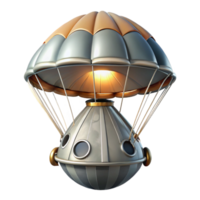 serene abstract Space Capsule Parachute Deployment Isolated Element original png