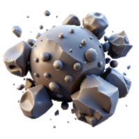 extraordinary abstract Space Debris Collision Fragments Transparent Background png
