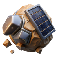 elegant classic Space Debris Fragment with Solar Panel Remnants Isolated Graphic original png