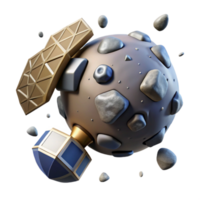 dramatic abstract Space Debris Satellite Fragment Isolated Graphic high resolution png