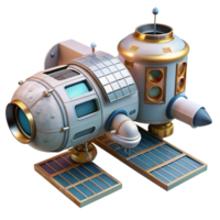 extraordinary classic Space Station Docked with Spacecraft Transparent Background authentic png