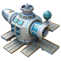 extraordinaire traditionnel espace station amarré avec vaisseau spatial transparent Contexte haute résolution png