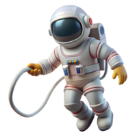 stunning contemporary Spacewalk Astronaut with Tether Line Visible Transparent Background png