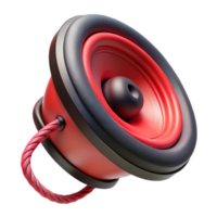 vibrant artistic Speaker Wire Red and Black Strands Isolated Element Transparent Background authentic png